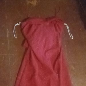 Long red sparkly dress